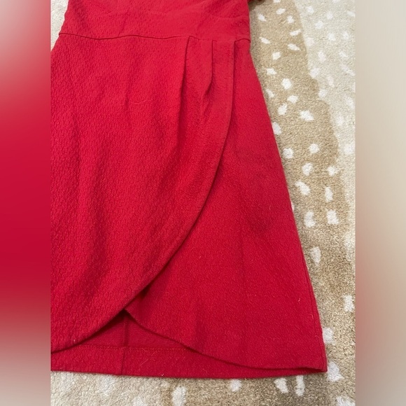 Maeve Anthropologie Womens Medium Splitshade Red Pullover Tulip Dress size M - Picture 3 of 10